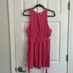Pink romper with cutouts